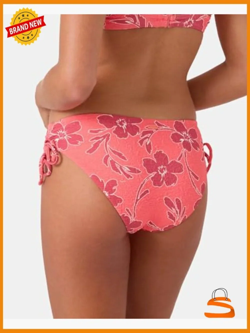 Small Side Tie Cheeky Bikini Bottoms Low Rise UPF 50+ Quick-Dry
